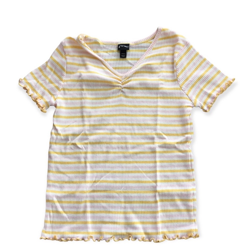 Short Sleeve Striped Top Size 10/12